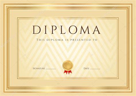 Certificado Diploma De Finalización Plantilla De Diseño Fondo Con