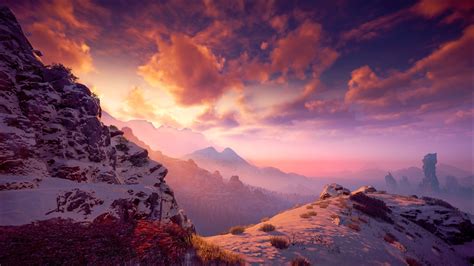 1366x768 Horizon Zero Dawn Vii Snowy Mountains 1366x768 Resolution