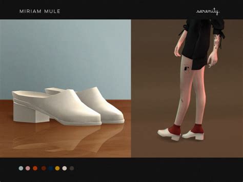 The Sims Resource Miriam Mule Shoes By Serenity Cc • Sims 4 Downloads