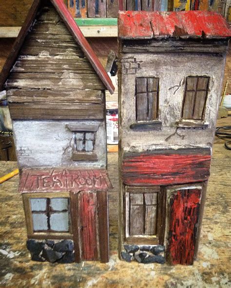 Rustic Little Wood Houses Made By Greytimberwolfcrafts Ca