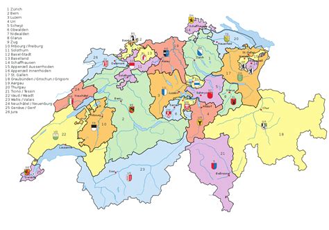 Cantoni), alternativ stände, sind die gliedstaaten der schweizerischen eidgenossenschaft. File:Kantone der Schweiz.svg - Wikimedia Commons