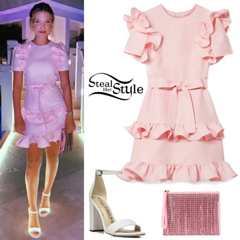 Millie Bobby Brown Yellow Monogram Dress And Platforms Steal Her Style