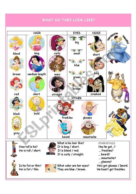 What Do They Look Like Esl Worksheet By Alisadedic Vocabulary