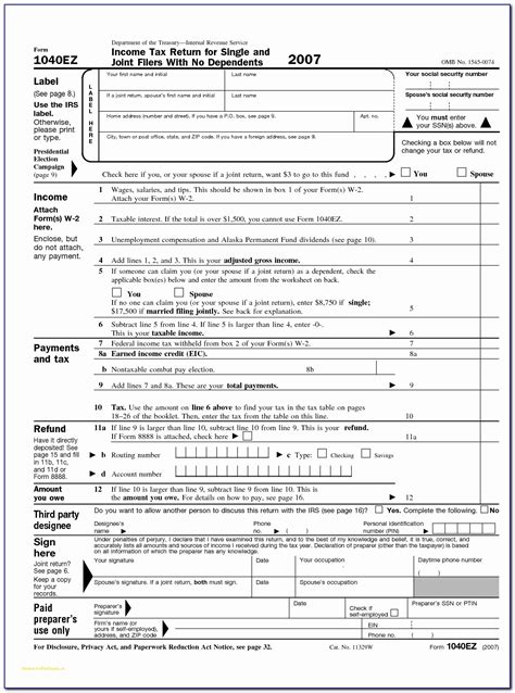 Printable Irs Form 1040 Printable Form 2024