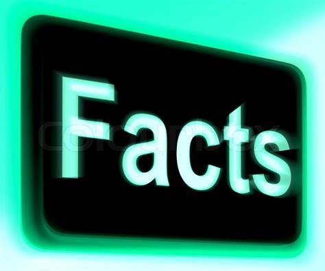 Facts Sign Showing True Information And Stock Image Colourbox