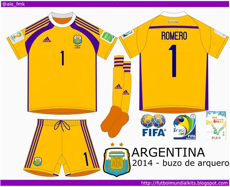 Argentina Goalkeepers Kit For The 2014 World Cup Finals Goalkeeper Kits World Cup Final Fifa