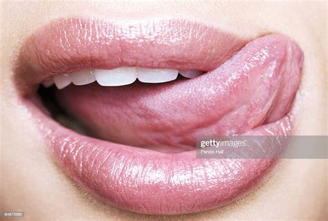 Woman Licking Lips Close Up Of A Womans Mouth Bildbanksbilder Getty