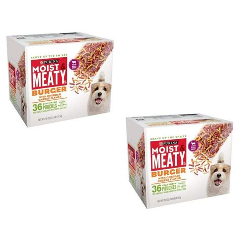 Purina Moist And Meaty Dog Food Burger With Cheddar Cheese Flavor 36