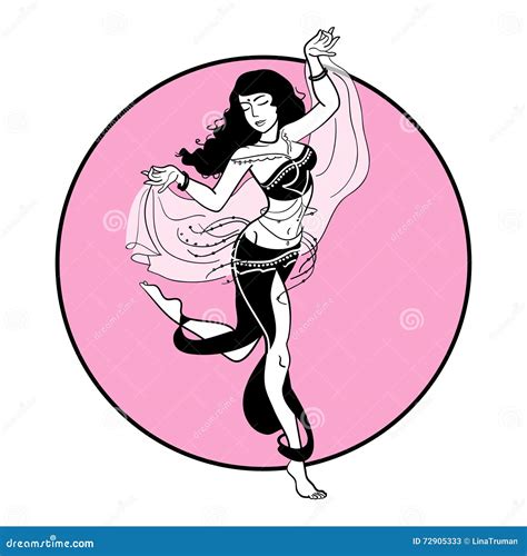 Belly Dancer Illustration Of Belly Dance Woman Stock Vector