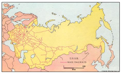 Russia Railway Map