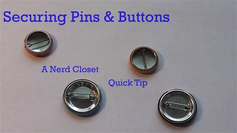 Quick Tip Securing Pins And Buttons Youtube