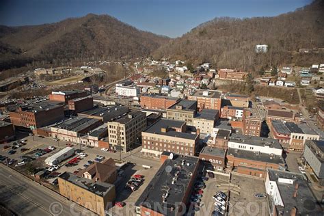 Aerial Stock Aerial Photograph Of Logan West Virginia