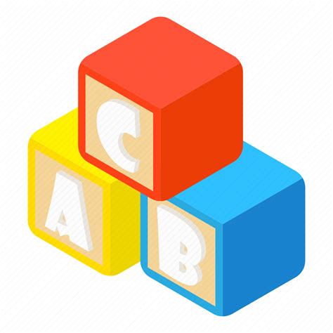 Alphabet, block, cartoon, cube, play, toy, wooden icon - Download on png image
