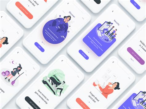 App Ui Kit Onboarding Experience Welcome Screens Uplabs