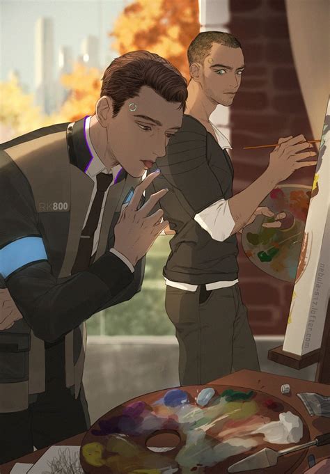 Wallpaper playback pauses when fullscreen application/games are run (~0% resource usage.) Detroit become human Connor and Markus By: nebula-517 ...
