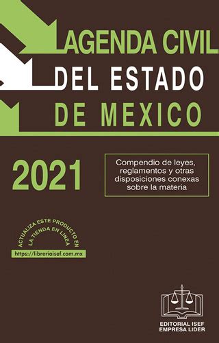 Librería Morelos 2021 Agenda Civil Del Estado De Mexico Codigo De