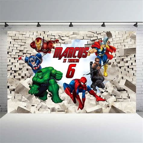 Marvel Avengers Superhero Back Drop Backdrop Birthday Party Banner