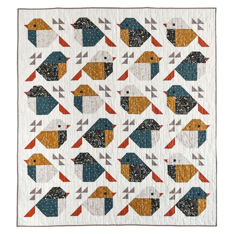 Sparrows Quilt By Pen Paper Bird Quilt Blocks Quilt Patterns Quilts