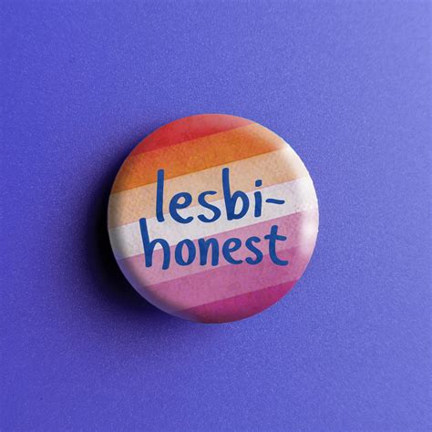 lesbihonest lesbian pride button pin etsy