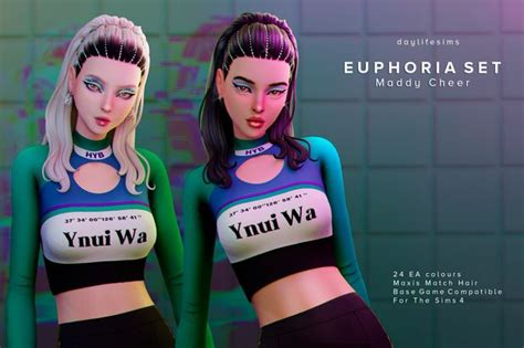 Euphoria Set Maddy Cheer Patreon Sims Sims 4 Maxis Match