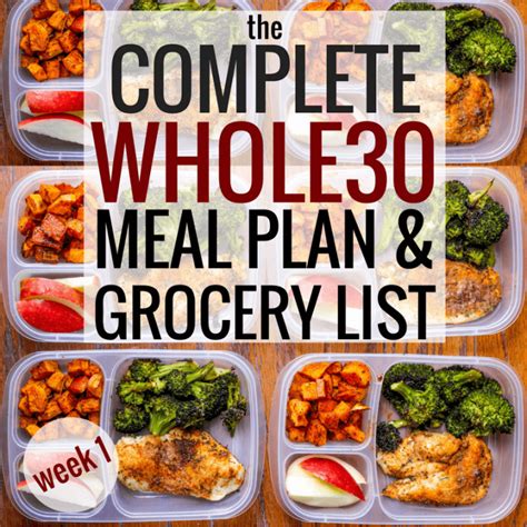 The Complete Whole30 Meal Planning Guide And Grocery List Week 1