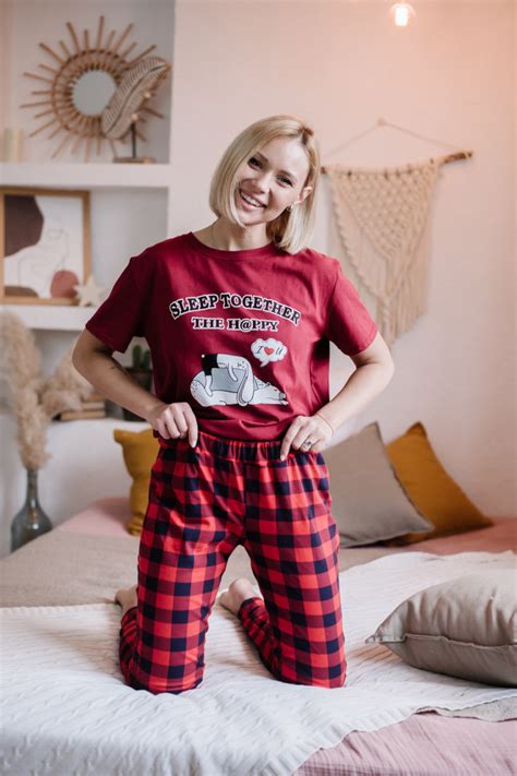 Женская пижама ЖП 039 бордовыйкрасная клетка купить по цене от 6552 руб в интернет магазине