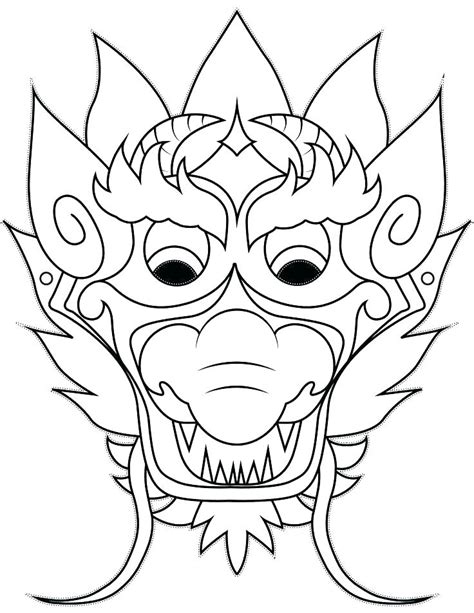 Dragon Face Coloring Page At Free Printable