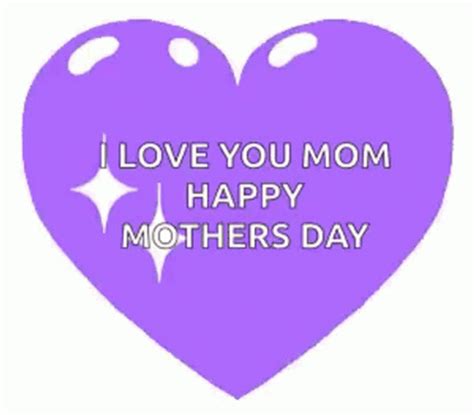 I Love You Mom Mothers Day Purple Heart 