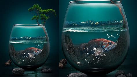Fish And Glass Photoshop Manipulation Tutorial By Picture Fun Youtube