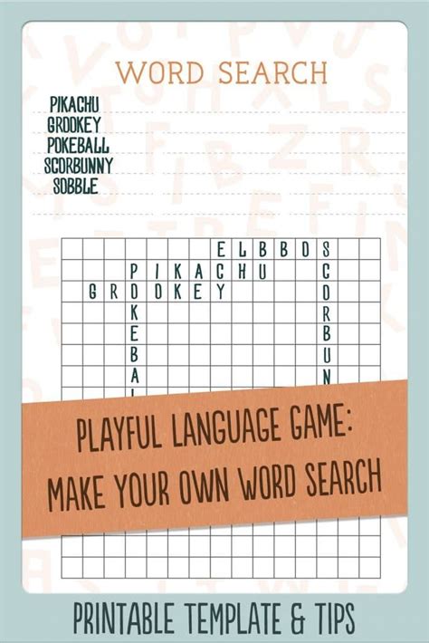 Create Your Own Word Search Free Printable