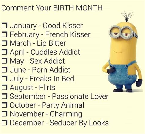 Your Birth Month Defying You Behaviour In Bedroom Fun Quotes Funny