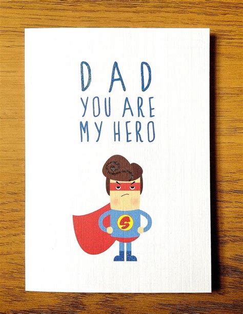 Superhero Dad You Are My Hero Card By Littlemushroomcards On Etsy