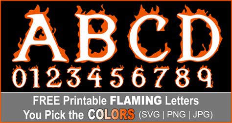 Flaming Fire Font Letters And Alphabet Clipart In Burning Flames