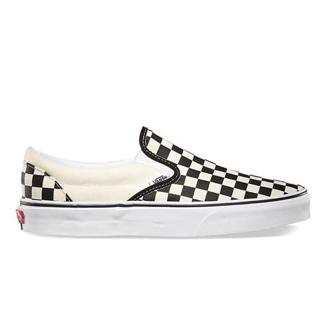 Vans Slip On Shoes Without Laces Checkerboard Black And White