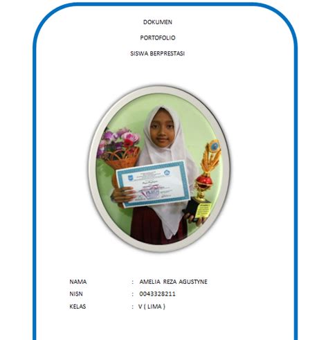 Contoh Tugas Portofolio Siswa Sd Kelas 1 - Contoh Portofolio Siswa Sd