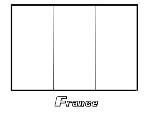 France Flag Coloring Sketch Free Download