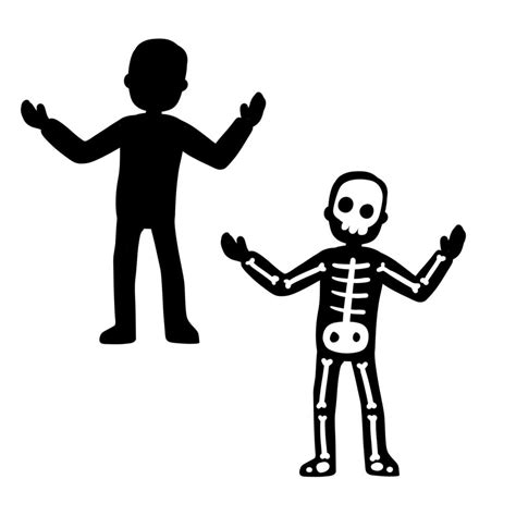 Silueta De Persona Esqueleto Humano 5264121 Vector En Vecteezy