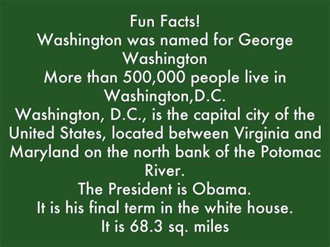 Interesting Facts About Washington Dc