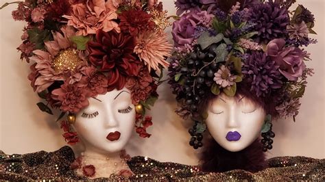 Styrofoam Head Art Diy Floral Centerpieces Mannequin Head With