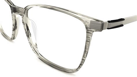 Specsavers Mand Briller Tech Specs 06 Grå Geometrisk Plastik Acetat