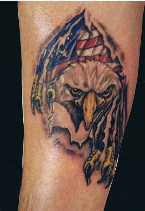 New 53 American Eagle Tattoo Design