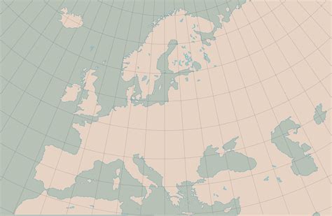 Blank Map Of Europe With A Graticule By Kuusinen On Deviantart