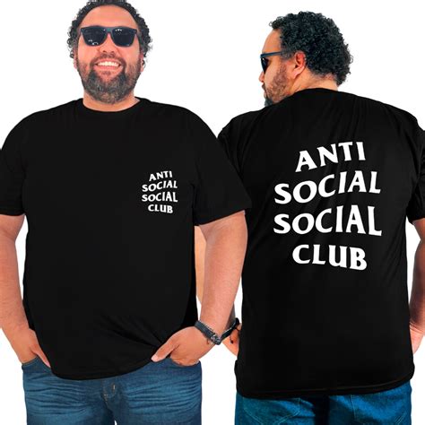 Camiseta Masculina Feminina Anti Social Club Várias Cores 100 Algodão