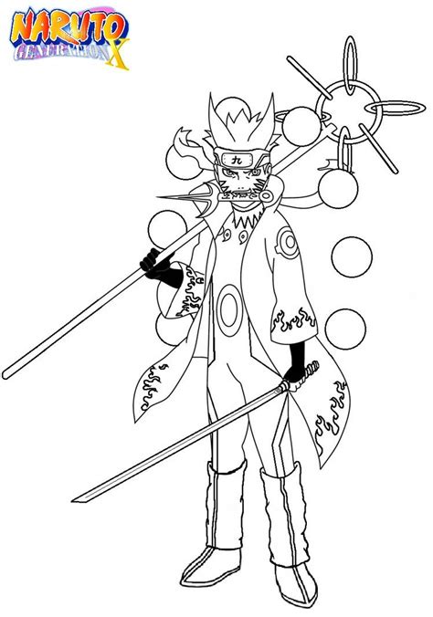 Naruto Six Paths Coloring Page