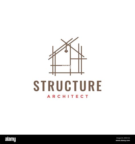 Construction Minimalist Home House Architect Structure Modern Line Logo