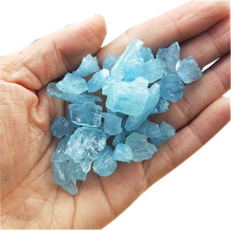 Natural Aquamarine Raw Gemstone Crystal Stone Quartz Mineral Gem In