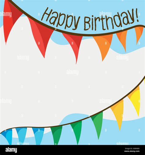 Happy Birthday Card With Flags Stock Vector Image And Art Alamy