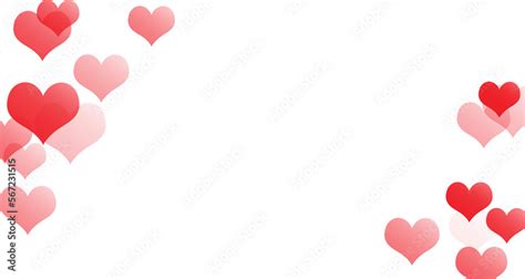 Red Hearts Overlay Frame Png Transparent Hearts Illustration With Copy