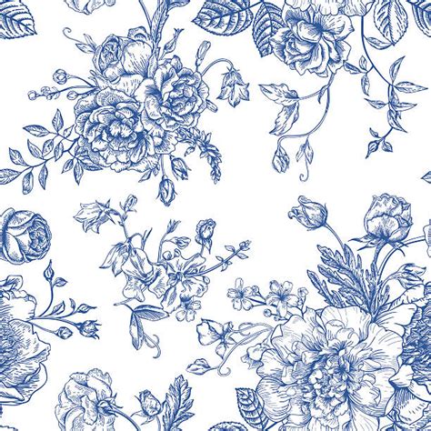 Blue Vintage Floral Backgrounds