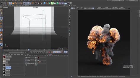 Cgmeetup Rendering Smoke Fire And Explosions In Arnold For Cinema 4d By